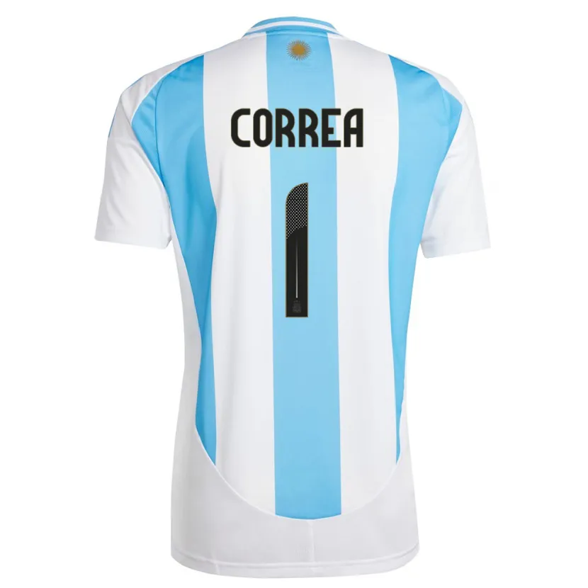 Danxen Homem Camisola Argentina Vanina Correa #1 Branco Azul Principal 24-26 Camisa