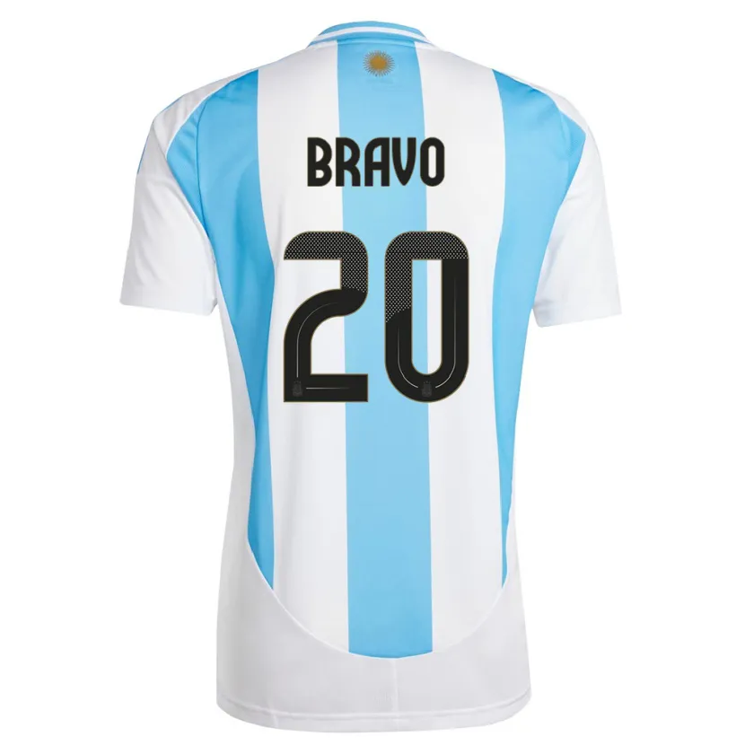 Danxen Homem Camisola Argentina Ruth Bravo #20 Branco Azul Principal 24-26 Camisa