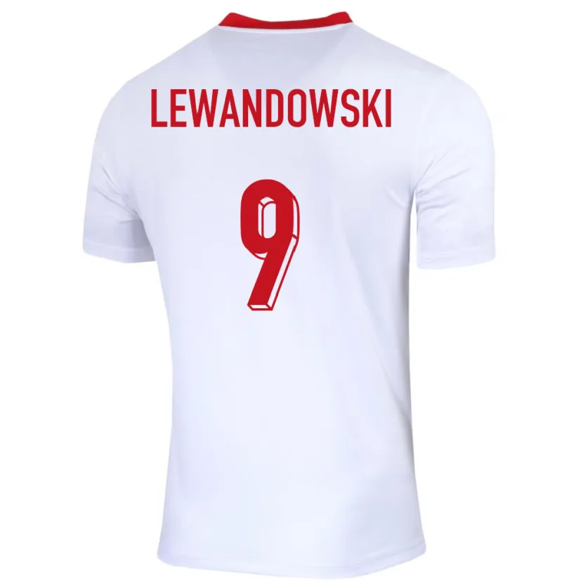 Danxen Homem Camisola Polónia Robert Lewandowski #9 Branco Principal 24-26 Camisa