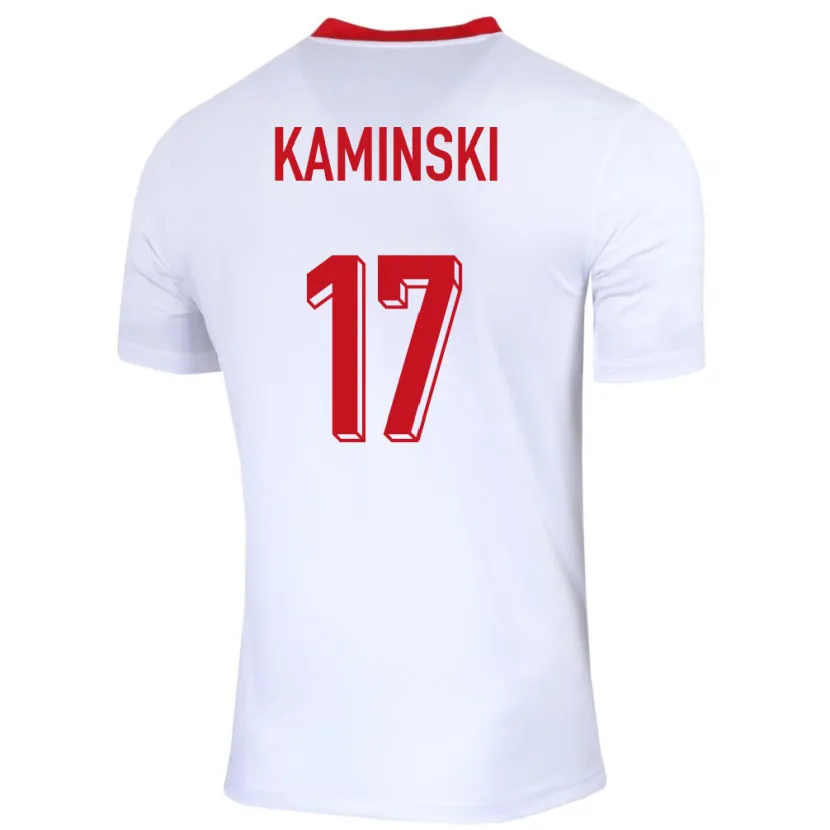 Danxen Homem Camisola Polónia Jakub Kaminski #17 Branco Principal 24-26 Camisa