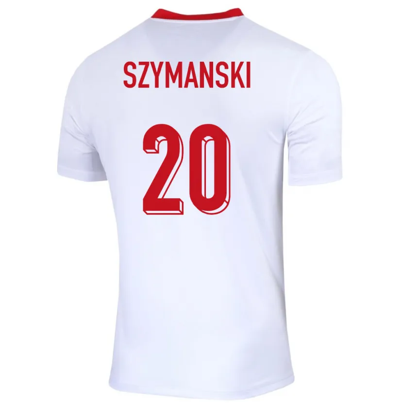 Danxen Homem Camisola Polónia Sebastian Szymanski #20 Branco Principal 24-26 Camisa