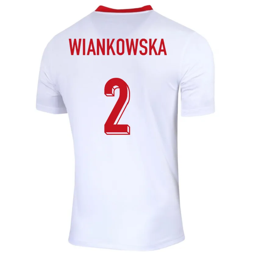 Danxen Homem Camisola Polónia Martyna Wiankowska #2 Branco Principal 24-26 Camisa