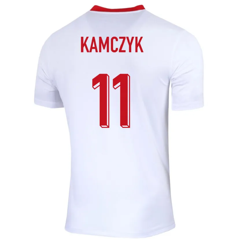 Danxen Homem Camisola Polónia Ewelina Kamczyk #11 Branco Principal 24-26 Camisa