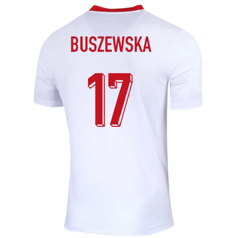 Danxen Homem Camisola Polónia Zofia Buszewska #17 Branco Principal 24-26 Camisa