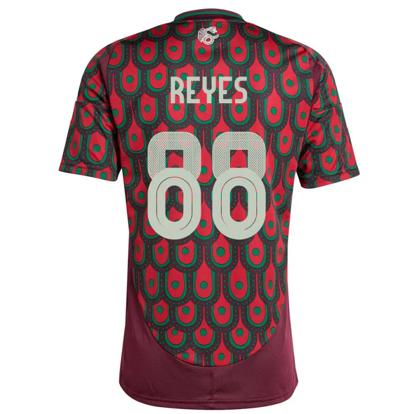 Danxen Homem Camisola México Maricarmen Reyes #88 Marrom Principal 24-26 Camisa
