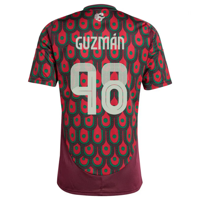 Danxen Homem Camisola México Kinberly Guzman #98 Marrom Principal 24-26 Camisa