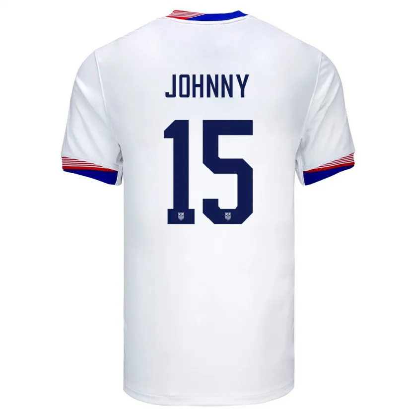 Danxen Homem Camisola Estados Unidos Johnny #15 Branco Principal 24-26 Camisa