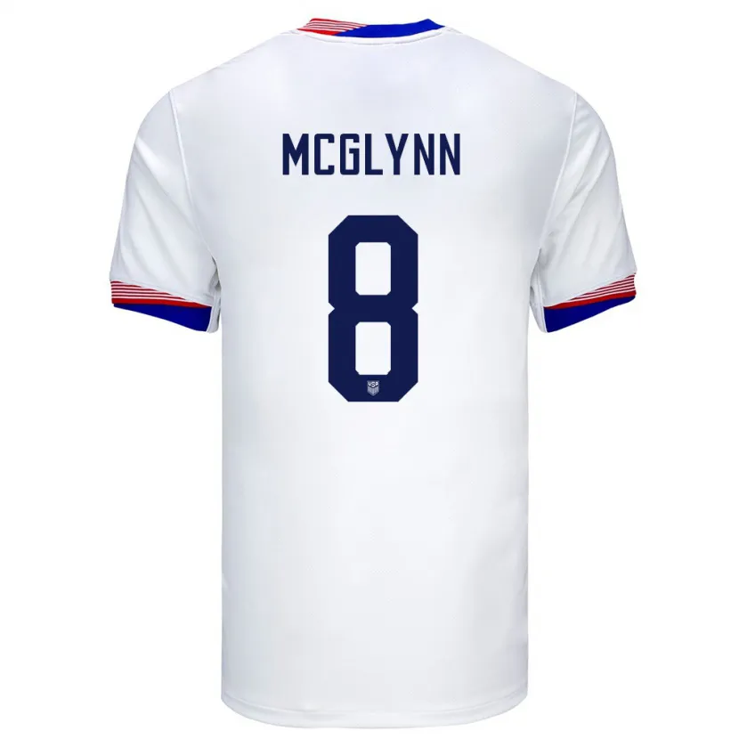 Danxen Homem Camisola Estados Unidos Jack Mcglynn #8 Branco Principal 24-26 Camisa