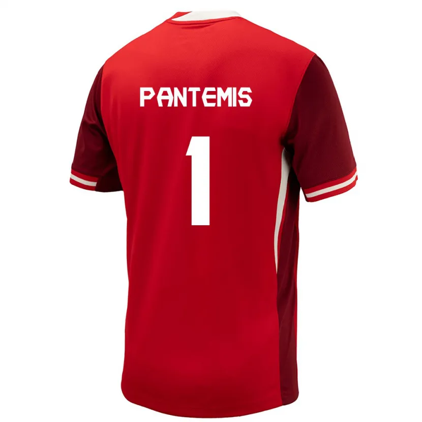 Danxen Homem Camisola Canadá James Pantemis #1 Vermelho Principal 24-26 Camisa