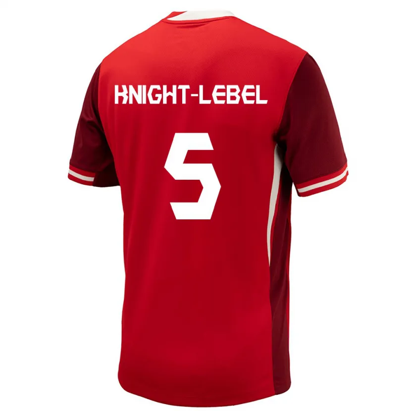 Danxen Homem Camisola Canadá Jamie Knight-Lebel #5 Vermelho Principal 24-26 Camisa