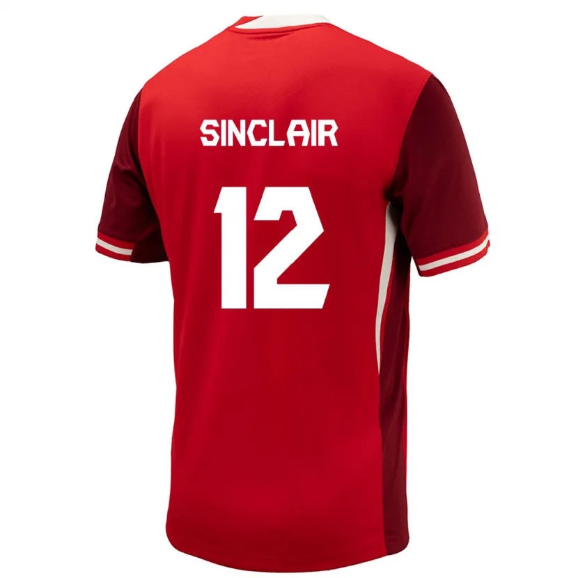 Danxen Homem Camisola Canadá Christine Sinclair #12 Vermelho Principal 24-26 Camisa
