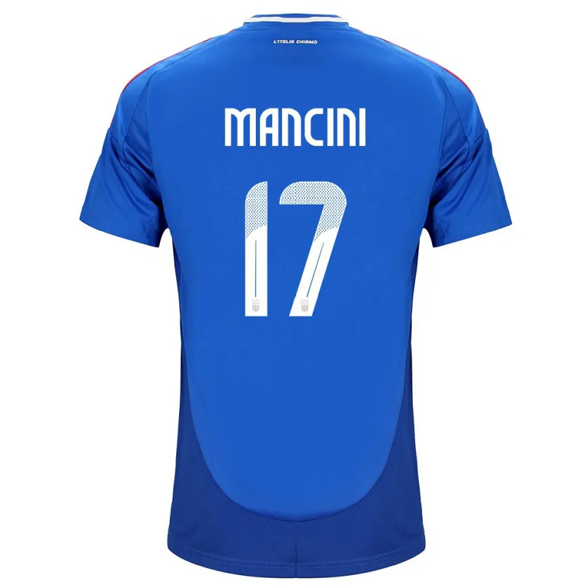 Danxen Homem Camisola Itália Gianluca Mancini #17 Azul Principal 24-26 Camisa