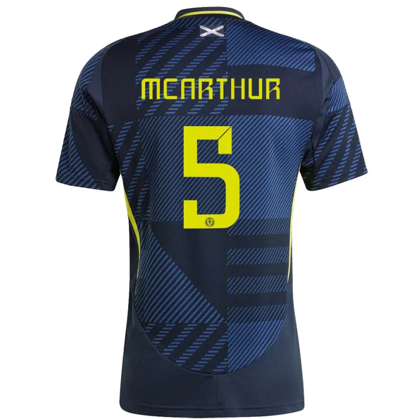 Danxen Homem Camisola Escócia Charlie Mcarthur #5 Azul Escuro Principal 24-26 Camisa