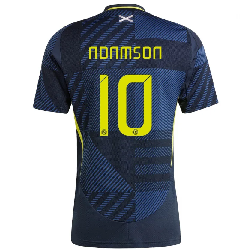 Danxen Homem Camisola Escócia Calum Adamson #10 Azul Escuro Principal 24-26 Camisa