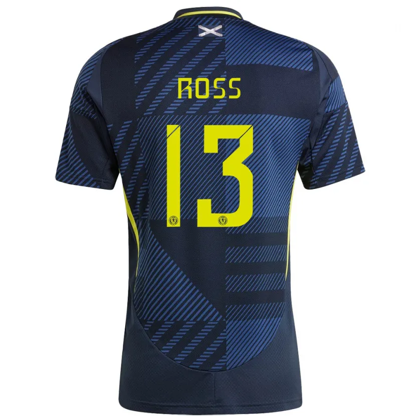 Danxen Homem Camisola Escócia Jane Ross #13 Azul Escuro Principal 24-26 Camisa