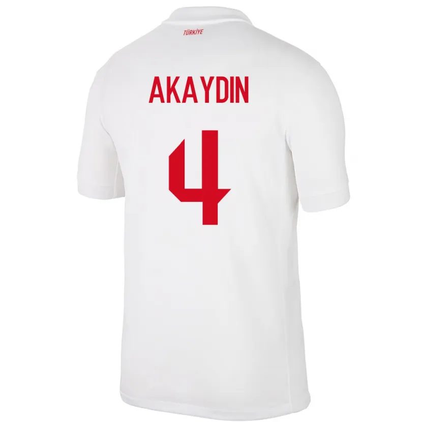 Danxen Homem Camisola Turquia Samet Akaydin #4 Branco Principal 24-26 Camisa