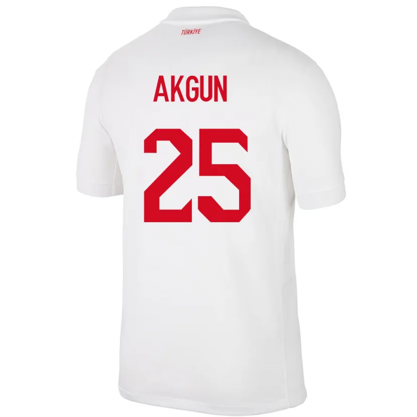 Danxen Homem Camisola Turquia Yunus Akgün #25 Branco Principal 24-26 Camisa