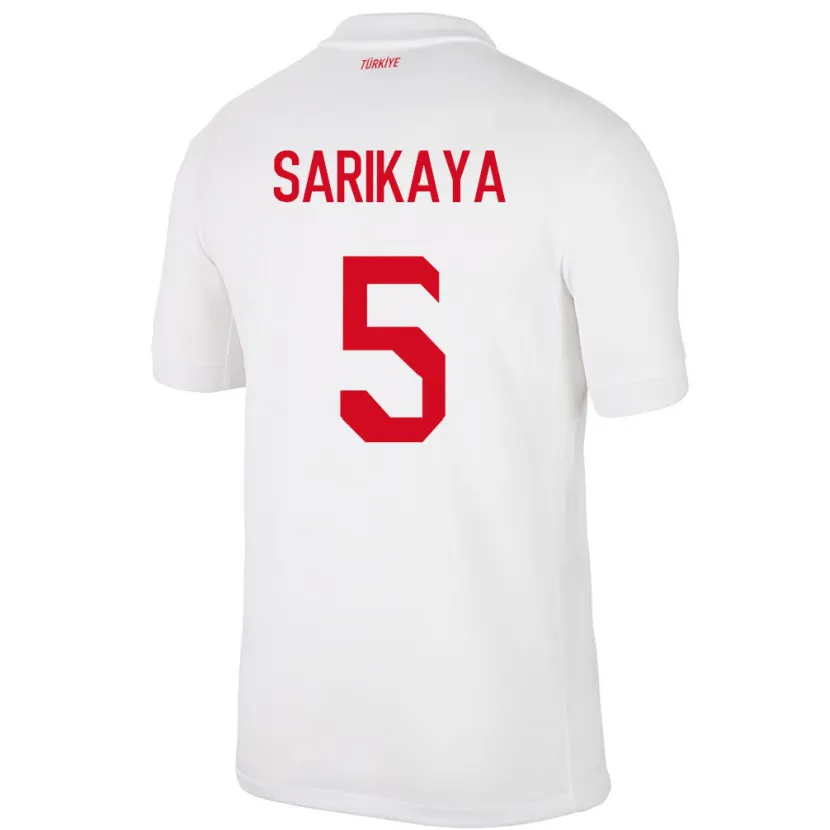 Danxen Homem Camisola Turquia Efe Sarıkaya #5 Branco Principal 24-26 Camisa