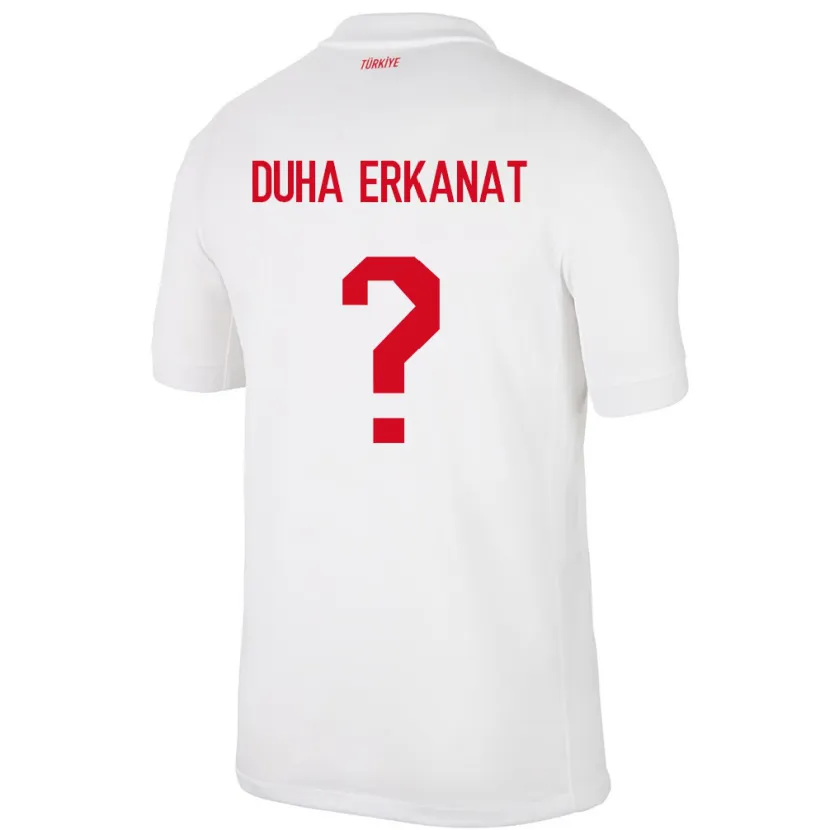 Danxen Homem Camisola Turquia Ahmet Duha Erkanat #0 Branco Principal 24-26 Camisa