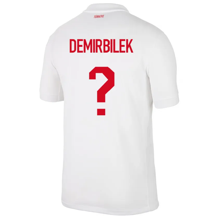 Danxen Homem Camisola Turquia Ali Demirbilek #0 Branco Principal 24-26 Camisa