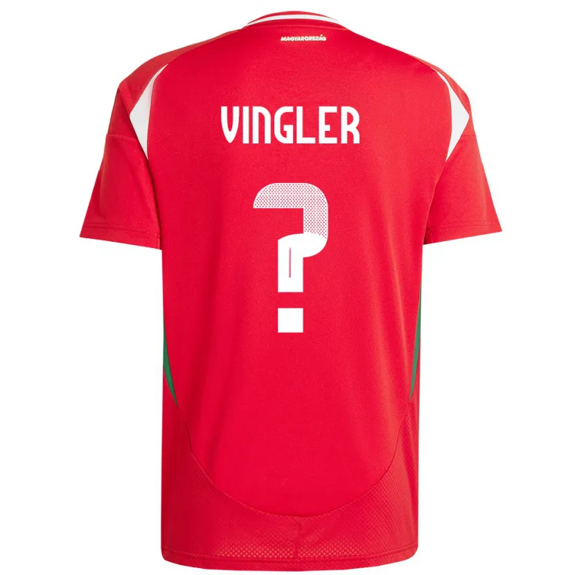 Danxen Homem Camisola Hungria László Vingler #0 Vermelho Principal 24-26 Camisa