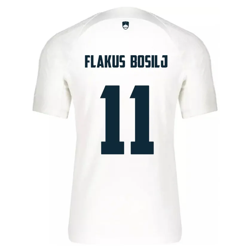 Danxen Homem Camisola Eslovênia David Flakus Bosilj #11 Branco Principal 24-26 Camisa