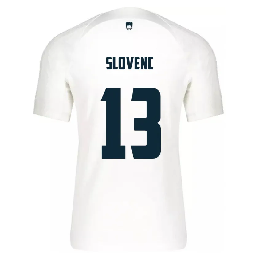 Danxen Homem Camisola Eslovênia Nejc Slovenc #13 Branco Principal 24-26 Camisa