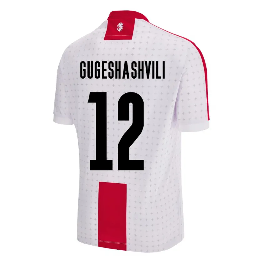 Danxen Homem Camisola Geórgia Luka Gugeshashvili #12 Branco Principal 24-26 Camisa