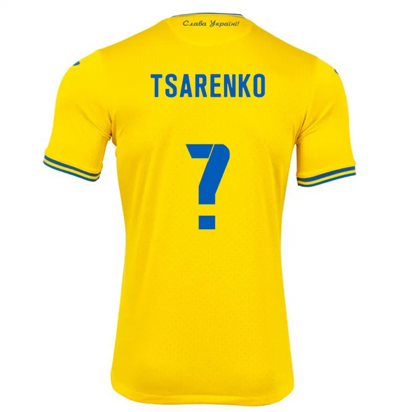 Danxen Homem Camisola Ucrânia Anton Tsarenko #0 Amarelo Principal 24-26 Camisa
