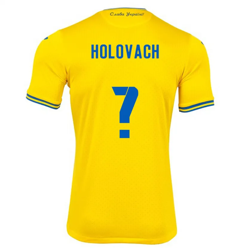 Danxen Homem Camisola Ucrânia Viktoriya Holovach #0 Amarelo Principal 24-26 Camisa