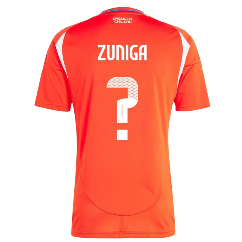 Danxen Homem Camisola Chile Máximo Zúñiga #0 Vermelho Principal 24-26 Camisa