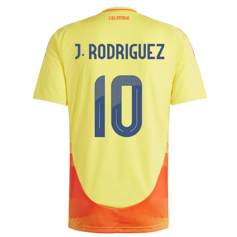 Danxen Homem Camisola Colômbia James Rodríguez #10 Amarelo Principal 24-26 Camisa