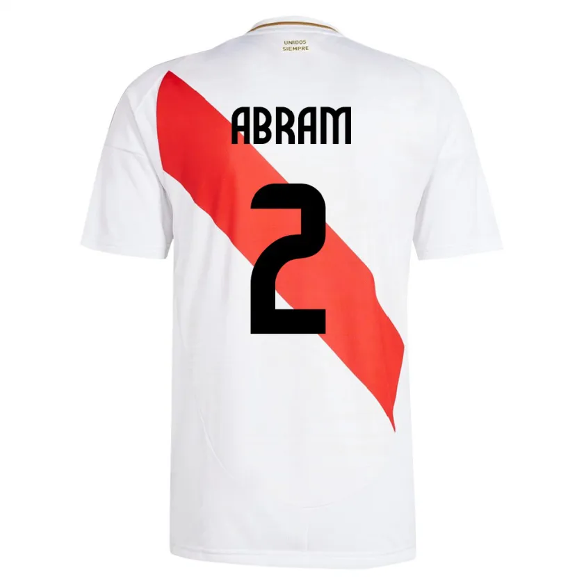 Danxen Homem Camisola Peru Luis Abram #2 Branco Principal 24-26 Camisa