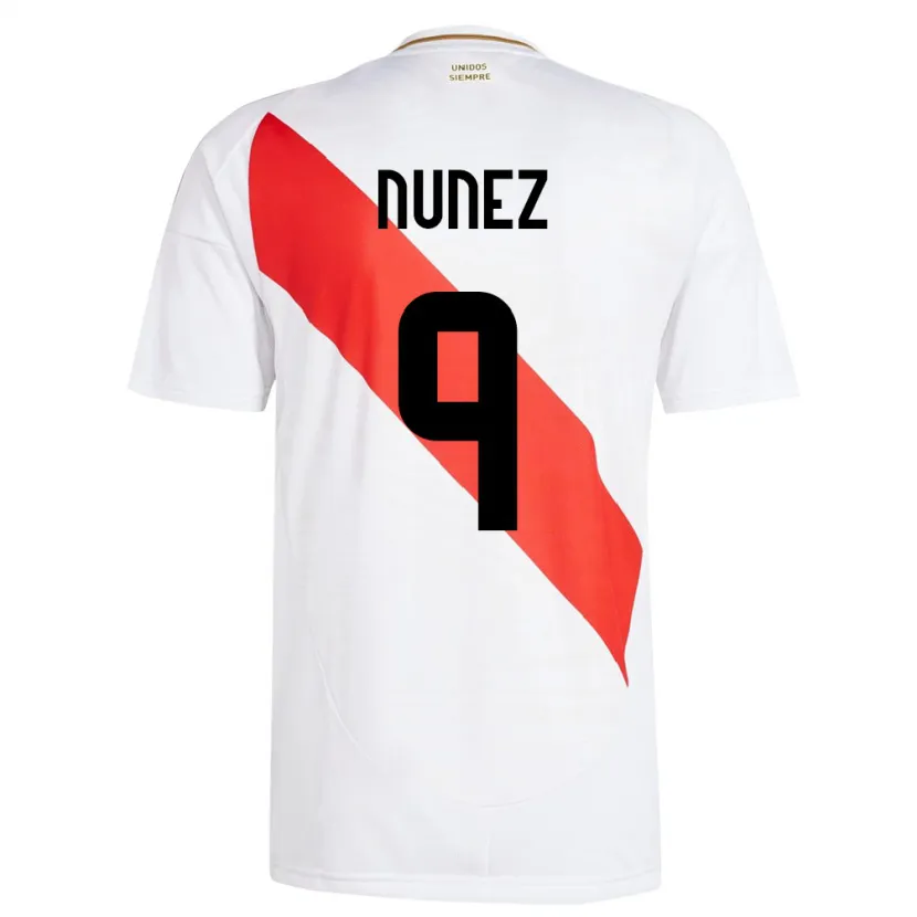 Danxen Homem Camisola Peru Pierina Núñez #9 Branco Principal 24-26 Camisa