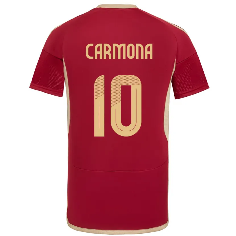 Danxen Homem Camisola Venezuela Wikelman Carmona #10 Borgonha Principal 24-26 Camisa