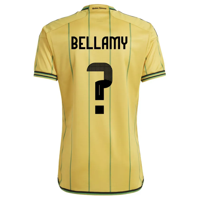 Danxen Homem Camisola Jamaica Sydney Bellamy #0 Amarelo Principal 24-26 Camisa