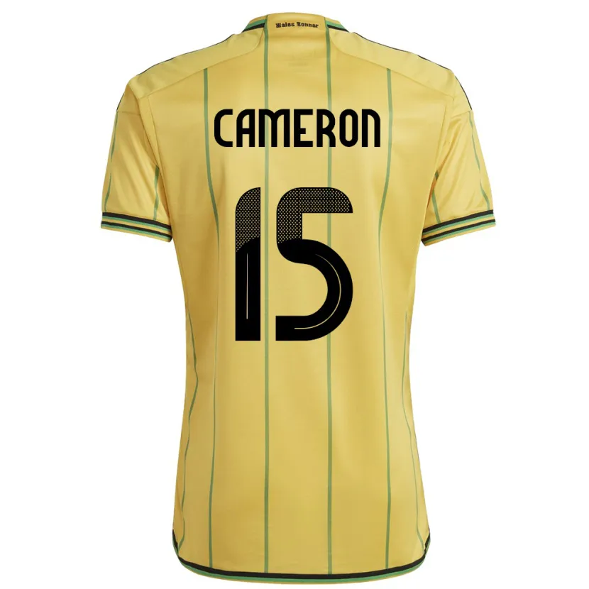 Danxen Homem Camisola Jamaica Tiffany Cameron #15 Amarelo Principal 24-26 Camisa