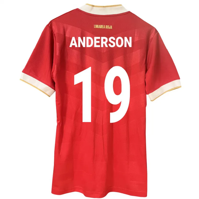 Danxen Homem Camisola Panamá Iván Anderson #19 Vermelho Principal 24-26 Camisa