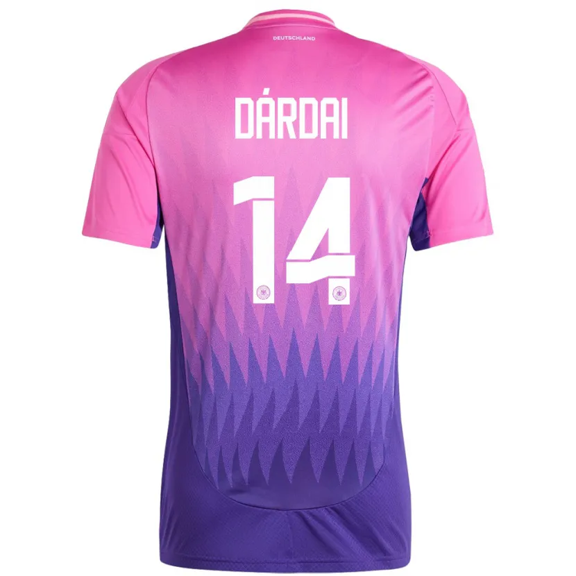 Danxen Homem Camisola Alemanha Marton Dardai #14 Rosa Roxo Alternativa 24-26 Camisa