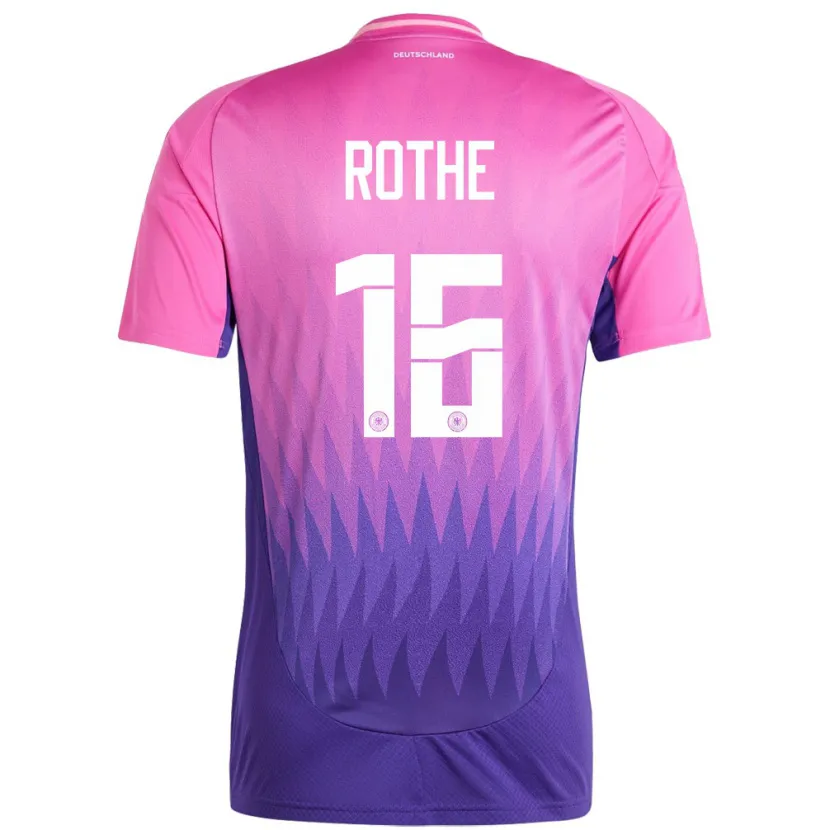 Danxen Homem Camisola Alemanha Tom Rothe #16 Rosa Roxo Alternativa 24-26 Camisa