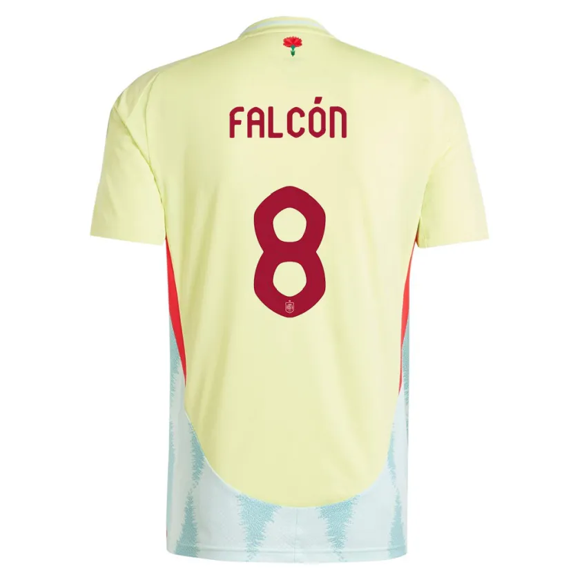 Danxen Homem Camisola Espanha Andrea Falcon #8 Amarelo Alternativa 24-26 Camisa