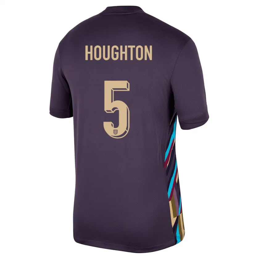 Danxen Homem Camisola Inglaterra Steph Houghton #5 Passa Escura Alternativa 24-26 Camisa