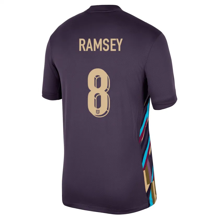 Danxen Homem Camisola Inglaterra Jacob Ramsey #8 Passa Escura Alternativa 24-26 Camisa