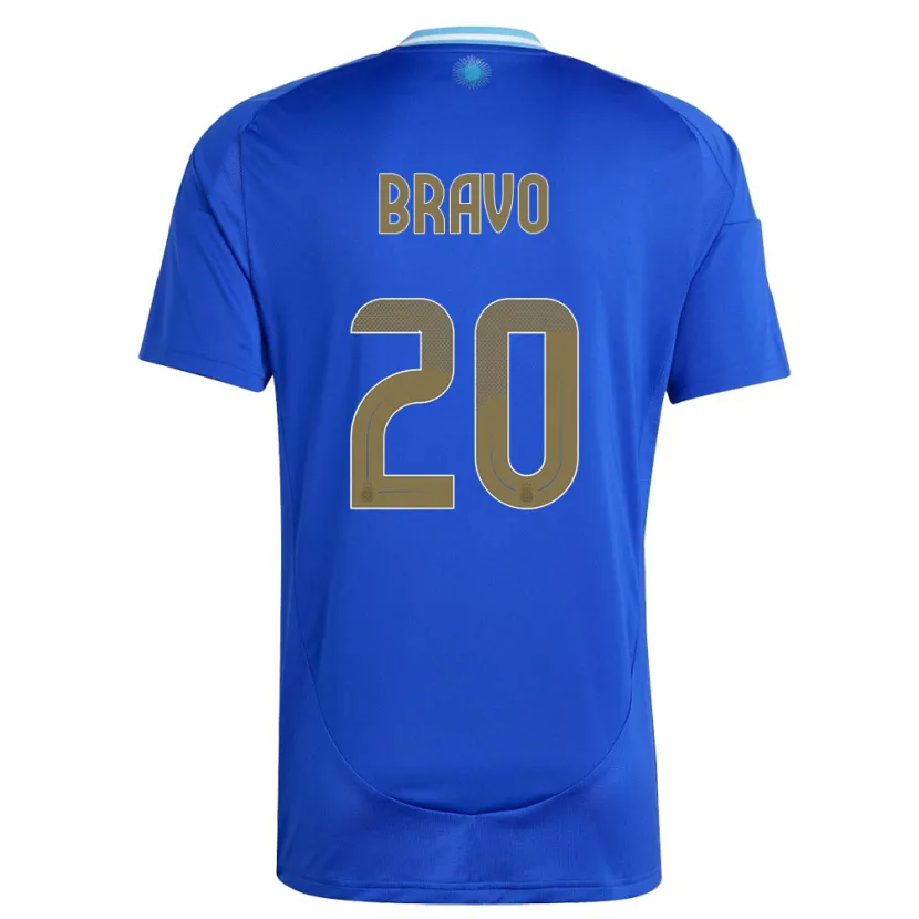 Danxen Homem Camisola Argentina Ruth Bravo #20 Azul Alternativa 24-26 Camisa