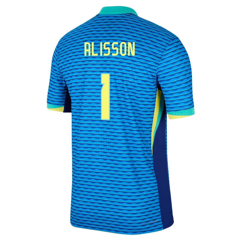 Danxen Homem Camisola Brasil Alisson #1 Azul Alternativa 24-26 Camisa