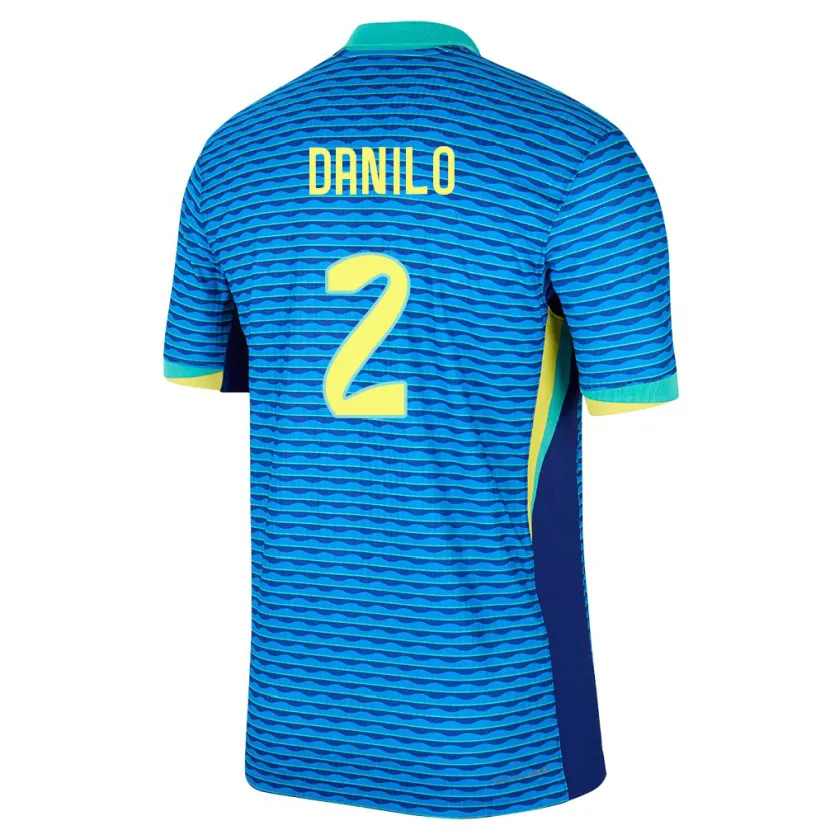 Danxen Homem Camisola Brasil Danilo #2 Azul Alternativa 24-26 Camisa