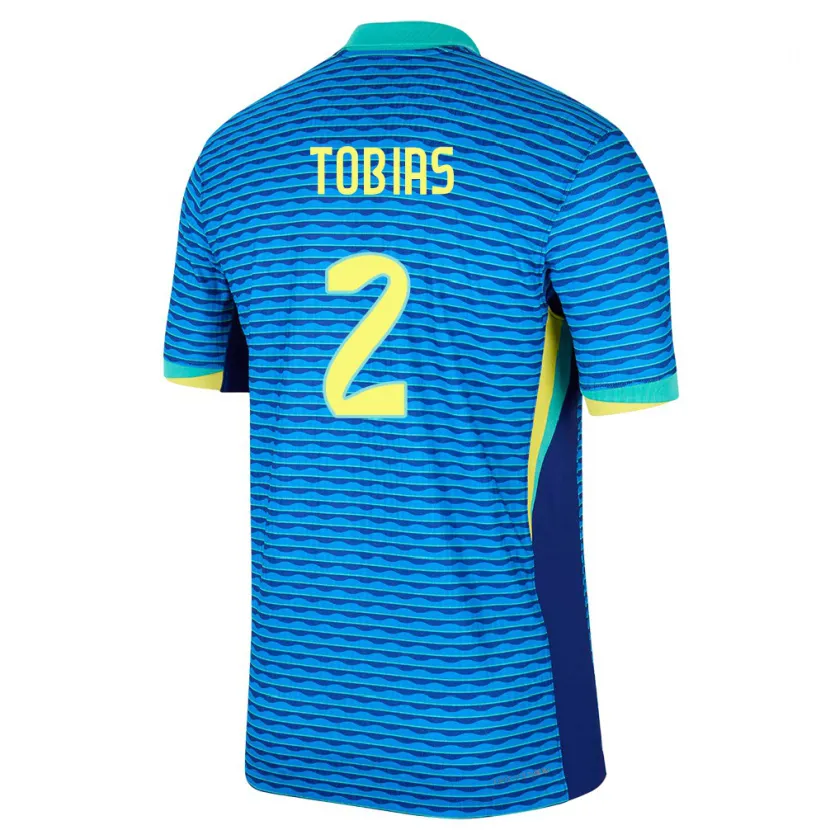 Danxen Homem Camisola Brasil Vinicius Tobias #2 Azul Alternativa 24-26 Camisa