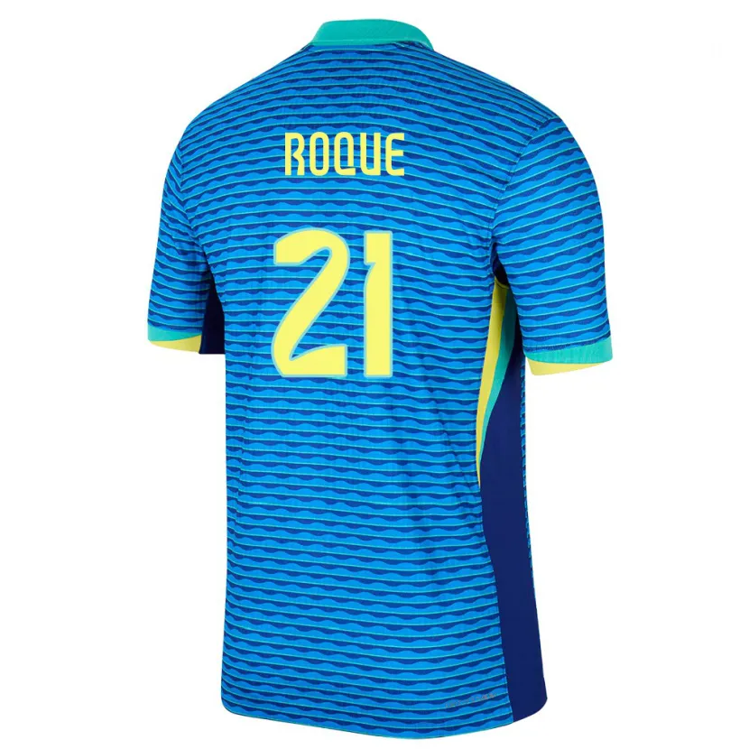 Danxen Homem Camisola Brasil Vitor Roque #21 Azul Alternativa 24-26 Camisa