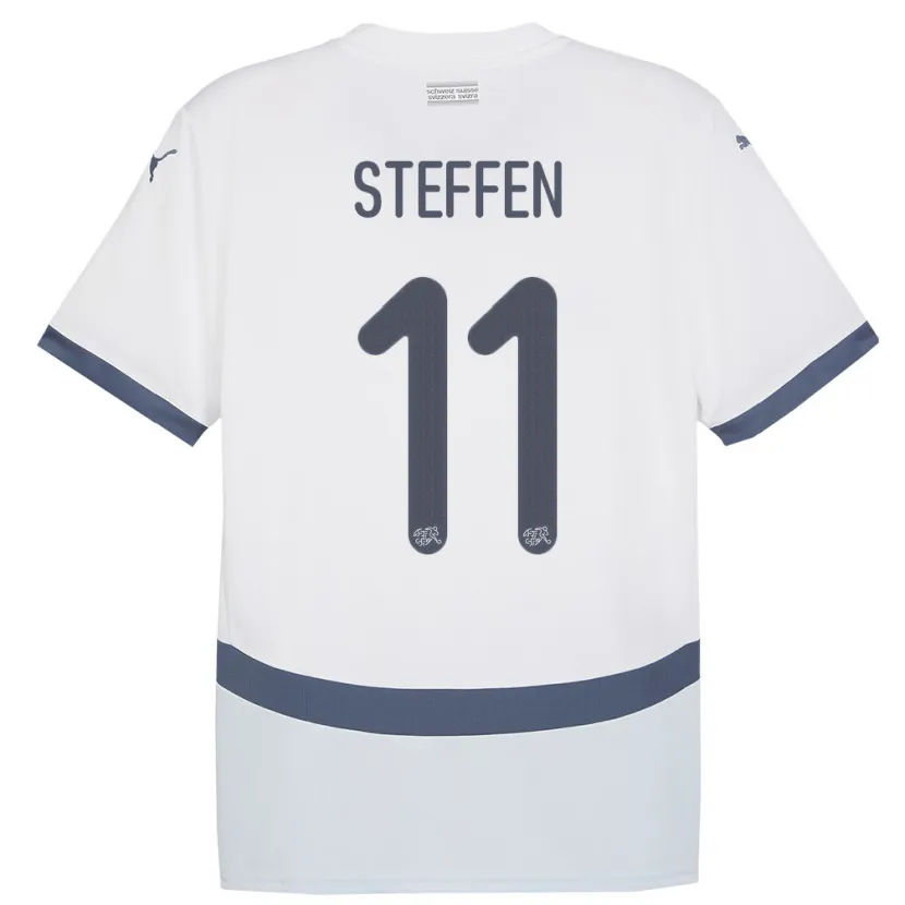 Danxen Homem Camisola Suiça Renato Steffen #11 Branco Alternativa 24-26 Camisa