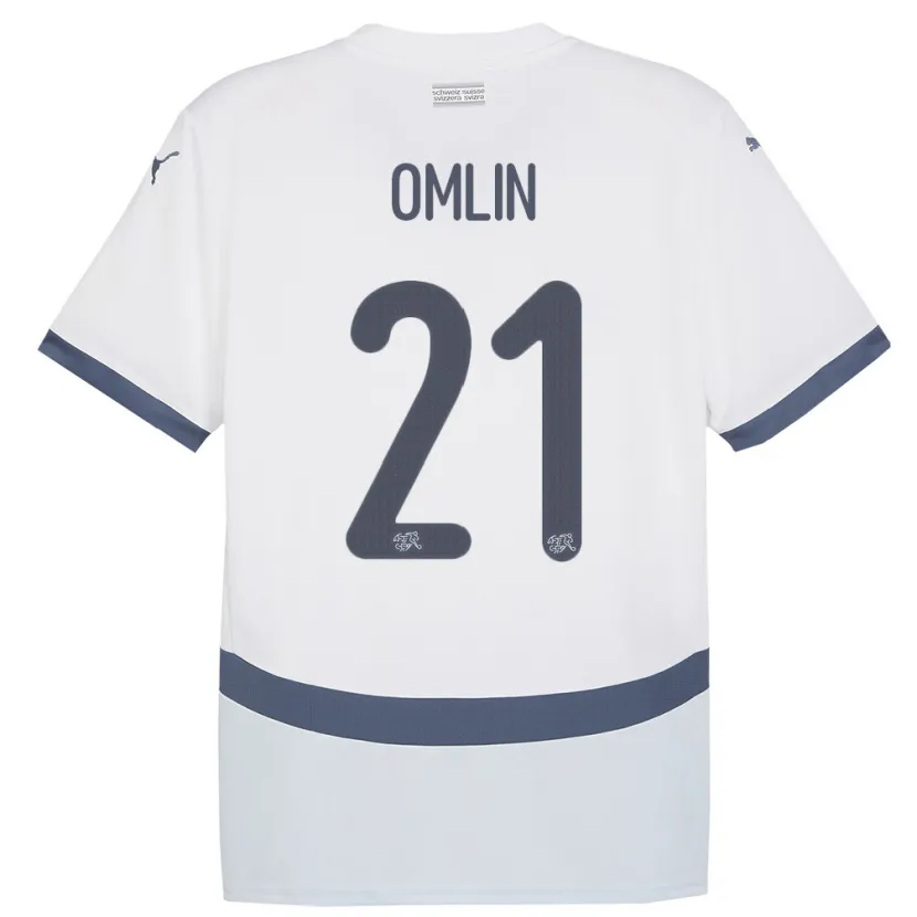 Danxen Homem Camisola Suiça Jonas Omlin #21 Branco Alternativa 24-26 Camisa